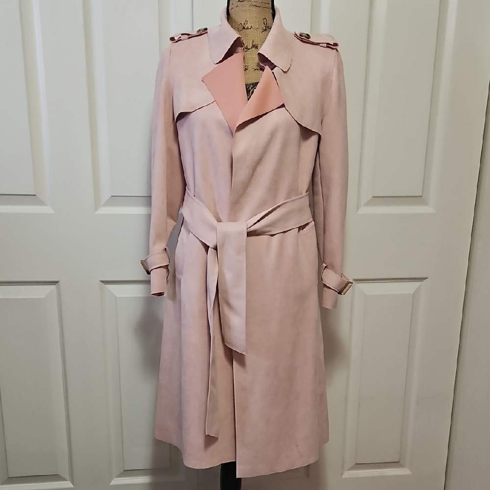 Elegant Pink Trench Coat